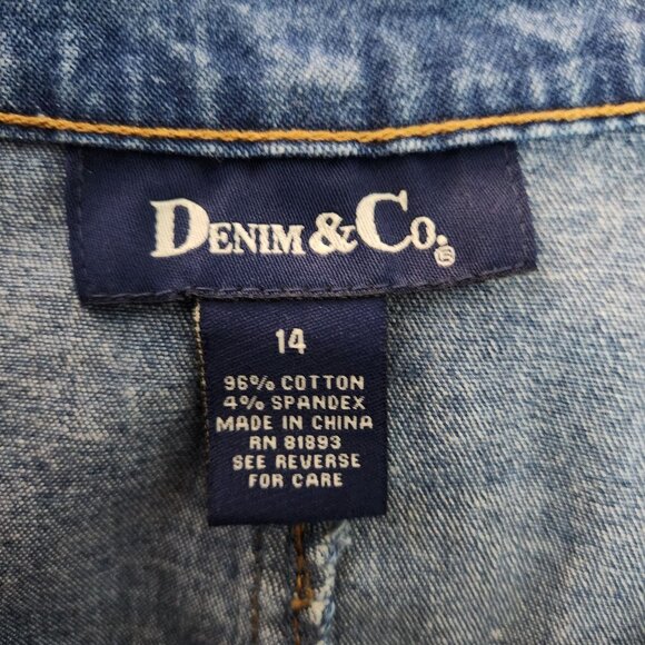 Denim & Co. Brand Jean Skirt Blue Size 14 - Picture 3 of 3